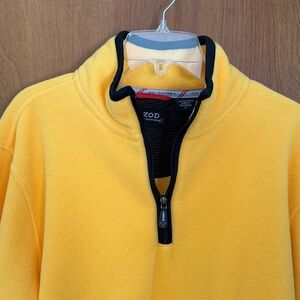 Izod Perform -X Men's Yellow quarter Zip-Up Sweater